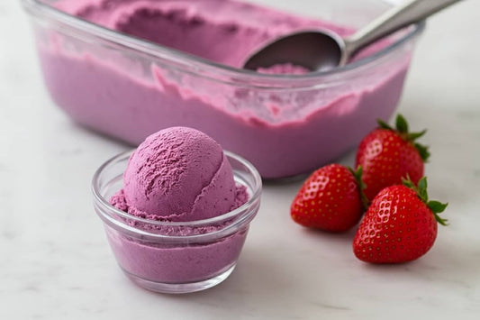 Glace ube à la fraise