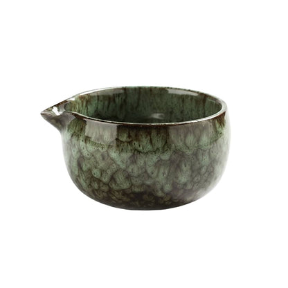 Bol à matcha vert en céramique – chawan traditionnel pour cérémonie du thé - Domaine du Thé