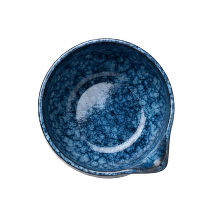 Chawan matcha bleu – bol japonais artisanal pour thé matcha latte - Domaine du Thé