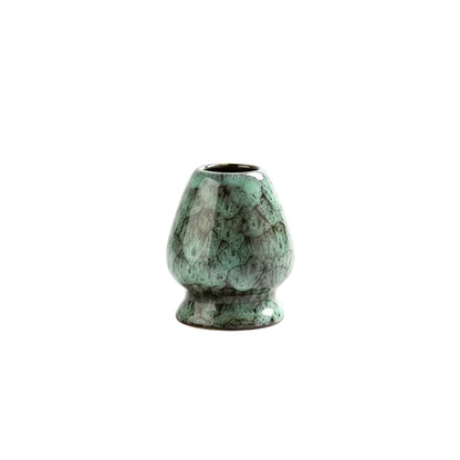 Support pour fouet en bambou matcha vert – accessoire de cérémonie japonaise