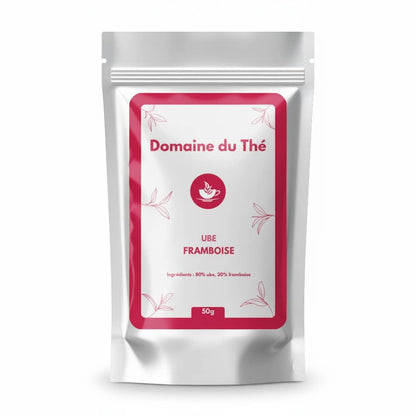 Poudre d'ube à la framboise, saveur fruitée pour lattes, smoothies et pâtisseries