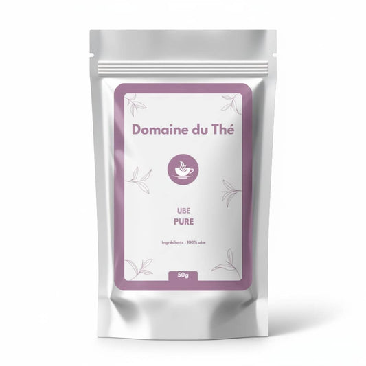Ube powder en sachet 50 g, poudre d'igname violet naturelle pour latte et dessert - Domaine du Thé